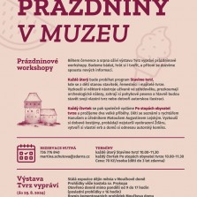 Plakát k prázdninovým workshopům 2024.