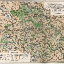 1 Turistická mapa z konce 19. století, partyzáni neměli k dispozici lepší mapy.