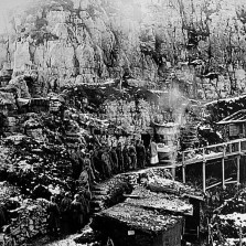 Polní mše v horách (italská fronta, podzim 1917).  Foto: Antonín Kurka