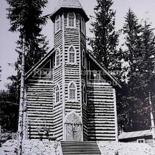 Kostel při polní nemocnici v Camporosato (léto 1918).  Foto: Antonín Kurka