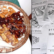 Fíky, datle, karamelky, rozinky a kramářské tisky. Foto: Kamila Dvořáková