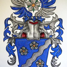 Erb hejtmana panství Matouše Augustina Lejského z Rosenbachu a Kluzboch (Kamila Dvořáková)