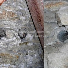 Staleté zdi a pozůstatky dřívějších pater. Foto: Kamila Dvořáková