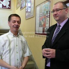 Výrobce cínových vojáčků a autor výstavy. Foto: Kamila Dvořáková