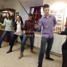 Výcvik šermířů. Foto: Kamila Dvořáková