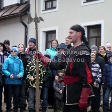 Ukázka boje s halapartnou. Foto: Kamila Dvořáková