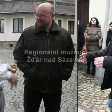 Na zahájení výstavy se sešli všichni tři dosavadní hejtmani Flambergu. Foto: Kamila Dvořáková